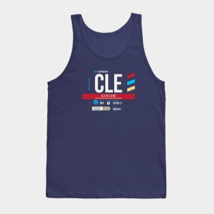 Cleveland (CLE) Airport Code Baggage Tag Tank Top